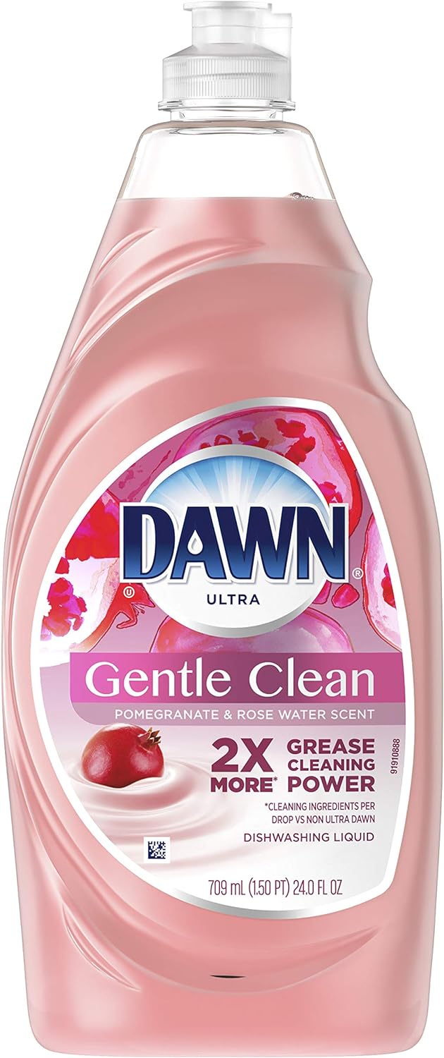 Dawn Gentle Clean Dishwashing Liquid Dish Soap Pomegranate Splash 24 oz (Pack of 2)