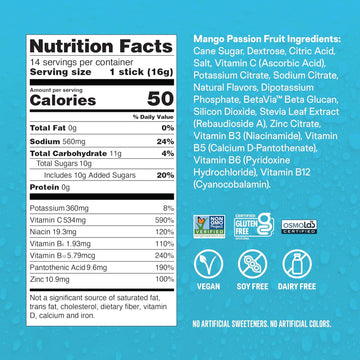 Liquid I.V.® Hydration Multiplier +Immune Support - Tangerine | Electrolyte Powder Drink Mix | 1 Pack (14 Servings)