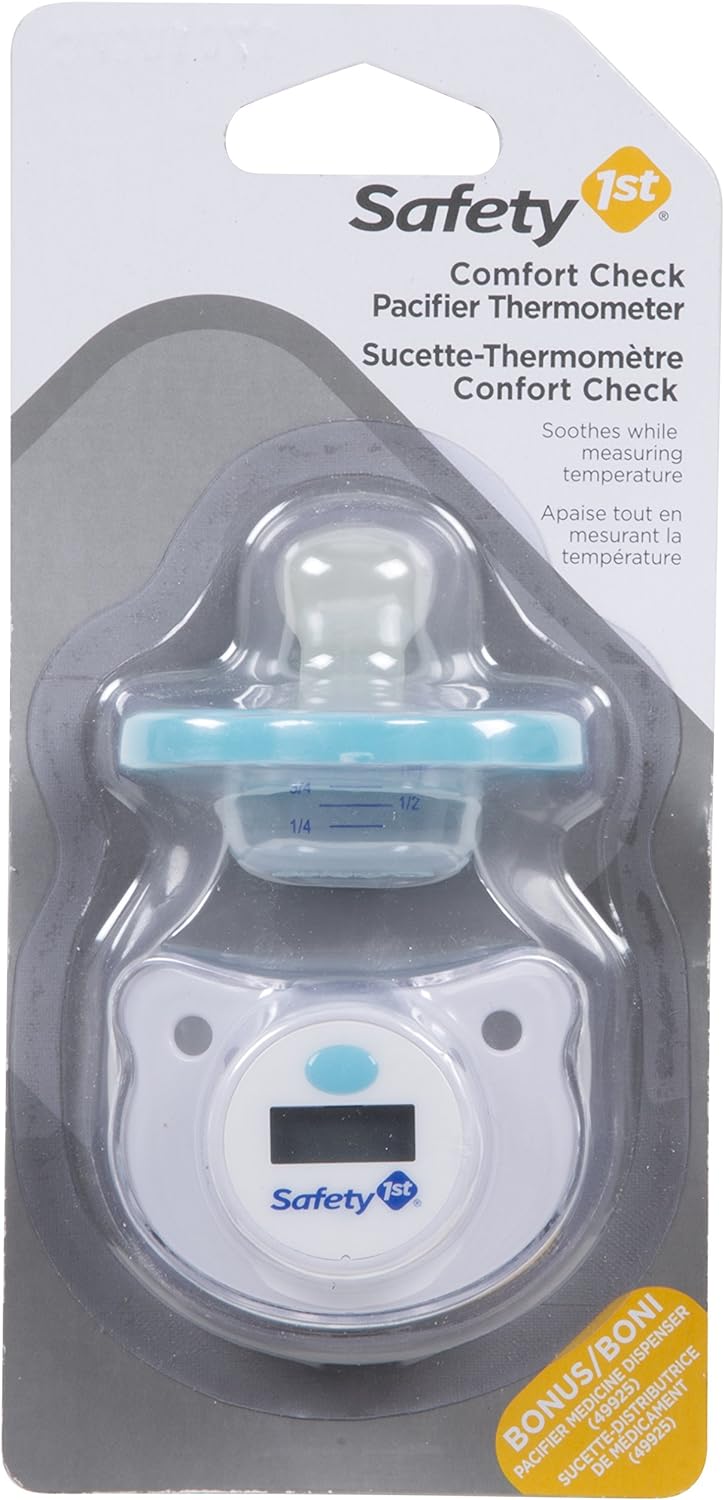 Dorel Juvenile Group Safety 1st Comfort Check Pacifier Thermometer with Medicine Dispenser, Artic Seville, 5.3 Ounce