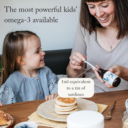 Bare Biology Omega 3 For Kids - Action Heroes Omega 3 Liquid (100Ml, 20-100 Servings) Pure Fish Oil, Epa 130Mg Dha 500Mg, Supports Brain Function & Eyes, 6 Months - 12 Years
