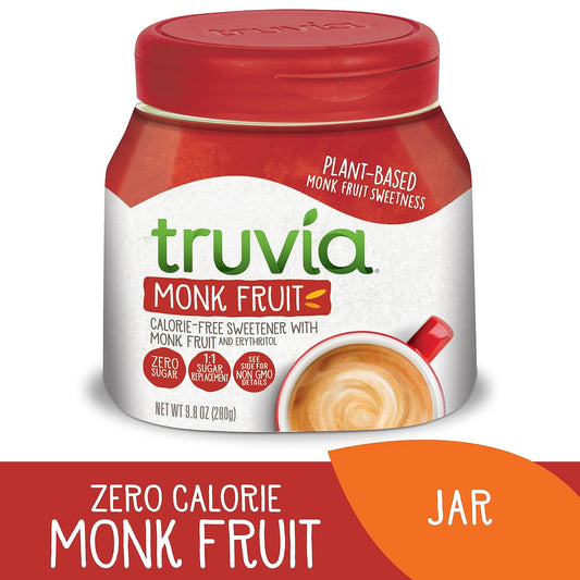 Truvia Calorie-Free Sweetener From The Monk Fruit Spoonable, 9.8 Oz Monkfruit Jar