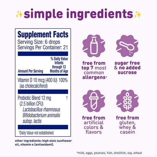 Enfamil Dual Probiotics Vitamin Drops, Supports Baby'S Immune & Digestive Health*, 8.7Ml Bottle?