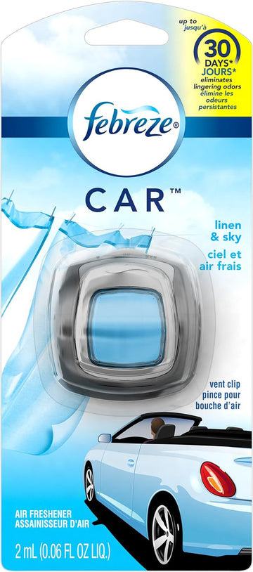Febreze CAR Air Freshener Linen & Sky (0.06 oz)(pack of 8)