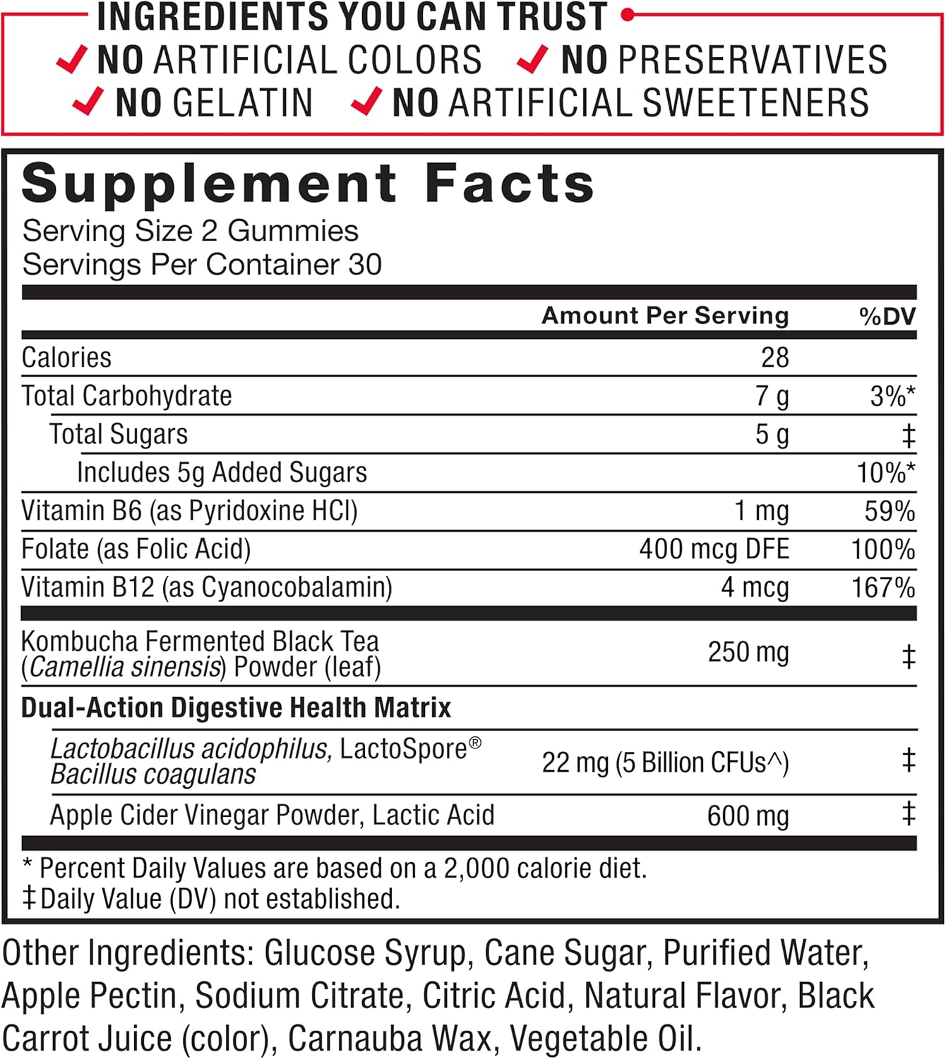 Force Factor Probioslim Kombucha Gummies For Digestive Health, Probiotics For Women And Probiotics For Men Made With 5 Billion Cfus, Kombucha Scoby Probiotic Gummies, Peach, 60 Gummies
