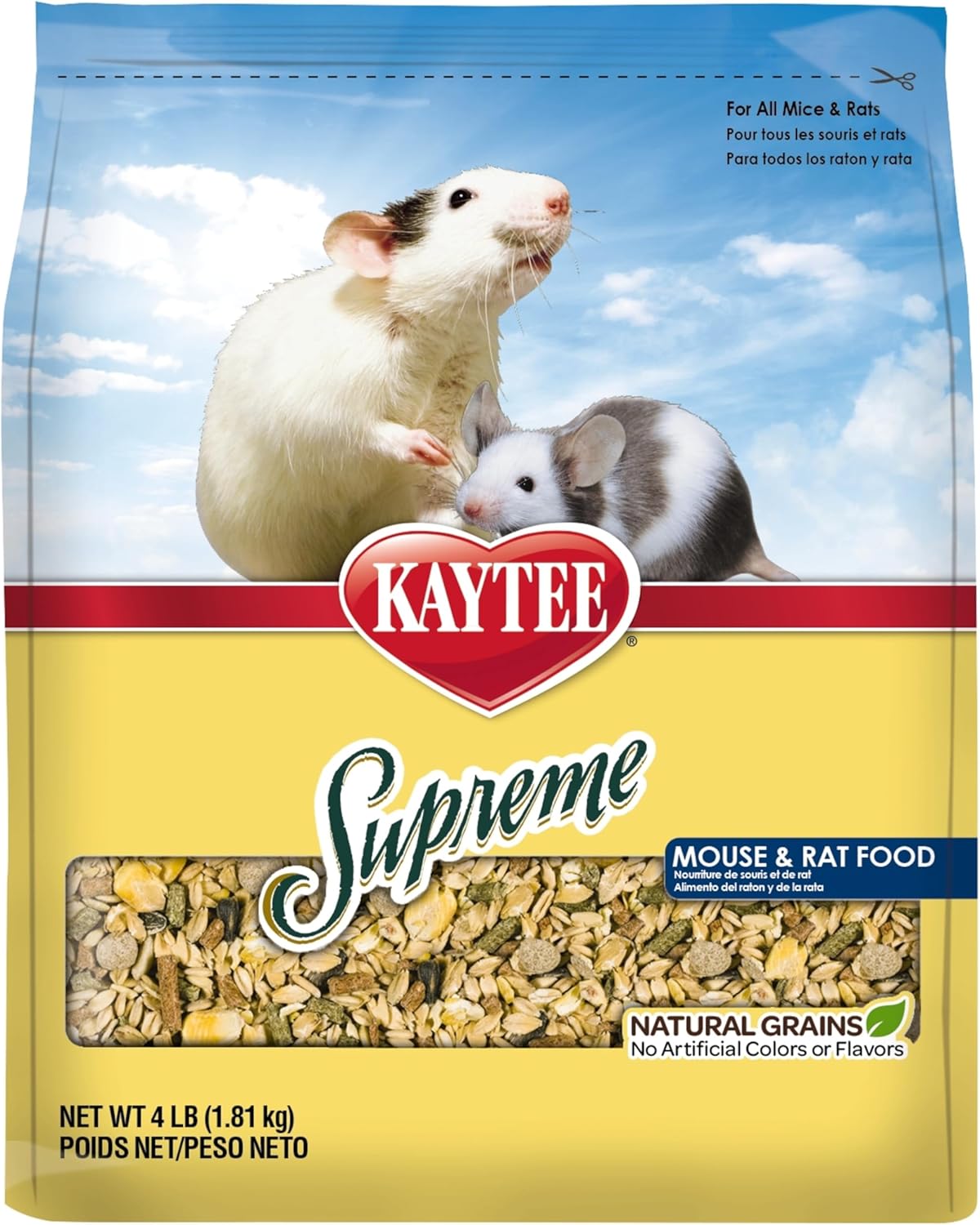 Kaytee Supreme Pet Mouse and Rat Food, 4 lb : Dry Pet Food : Pet Supplies