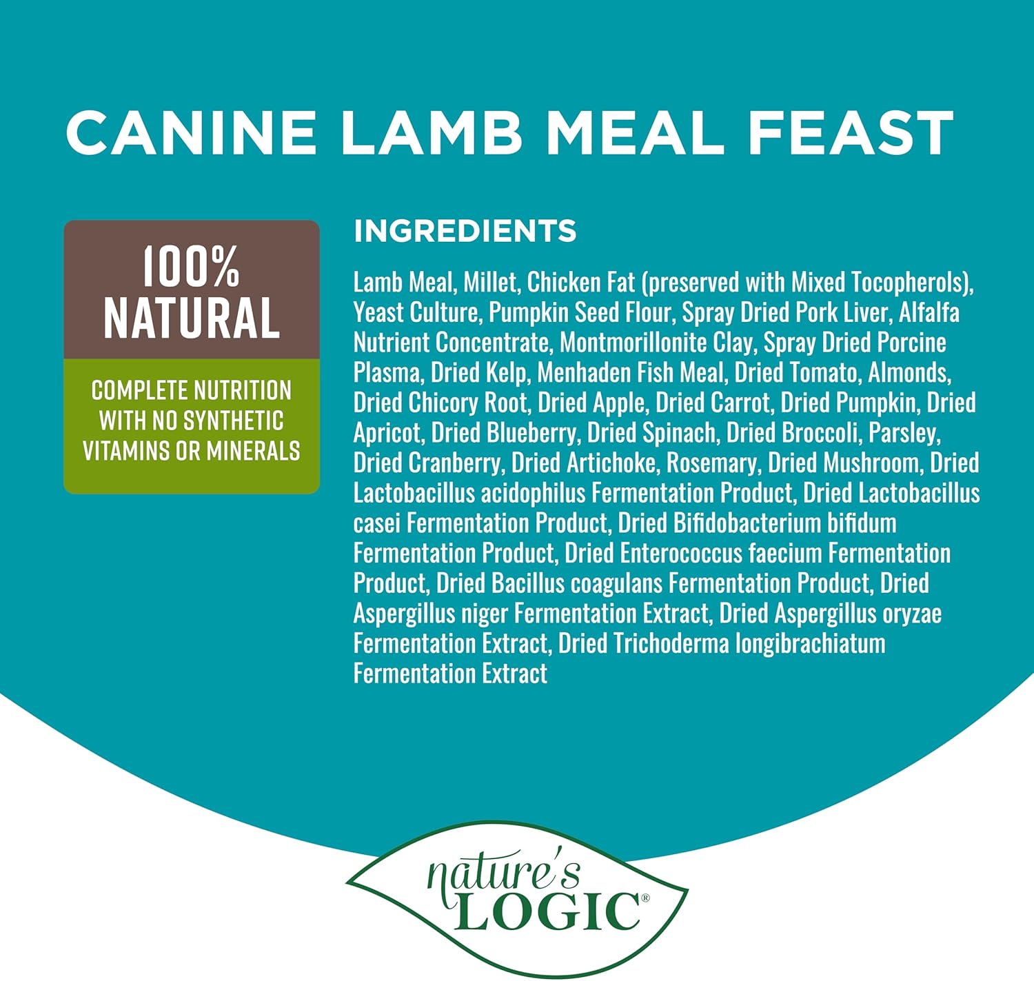 Nature's Logic Canine Lamb Meal Feast, 4.4lbs : Pet Supplies