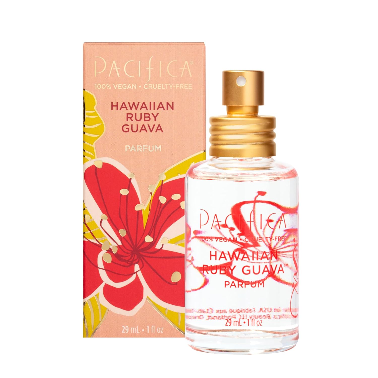 Pacifica Hawaiian Ruby Guava Spray Perfume - Vegan, Cruelty-Free Personal Fragrance With Essential Oils