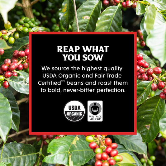Death Wish Coffee - Single Serve Pods - Dark Roast Coffee Pods - Made with USDA Certified Organic - Extra Kick of Caffeine (Dark Roast, 100 Count (Pack of 1))