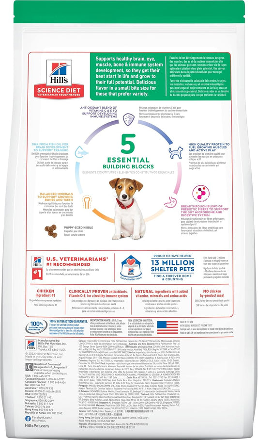 Hill'S Science Diet Dry Dog Food, Puppy, Small Bites, Chicken Meal & Barley Recipe, 15.5 Lb. Bag