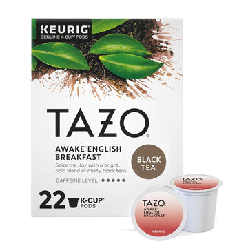 Tazo K-Cups, Bold Traditional Breakfast-Style Black Tea For Health And Wellness, 22 Pods