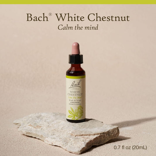 Bach Original Flower Remedies, White Chestnut For Calming Repetitive Thoughts, Natural Homeopathic Flower Essence, Emotional Wellness And Stress Relief, Vegan, 20Ml Dropper