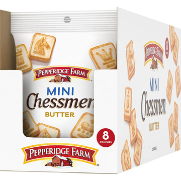 Pepperidge Farm Chessmen Minis Butter Cookies, 8 Snack Packs, 2.25-Oz. Each (Pack Of 8)