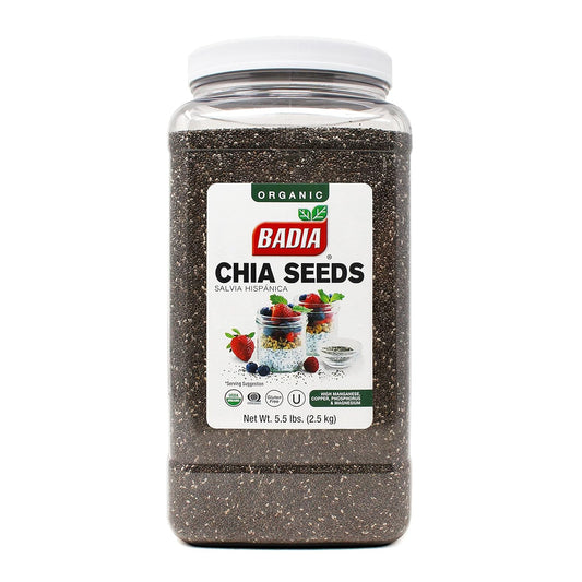 Badia Organic Chia Seed, 5.5 Pound (Pack of 2)
