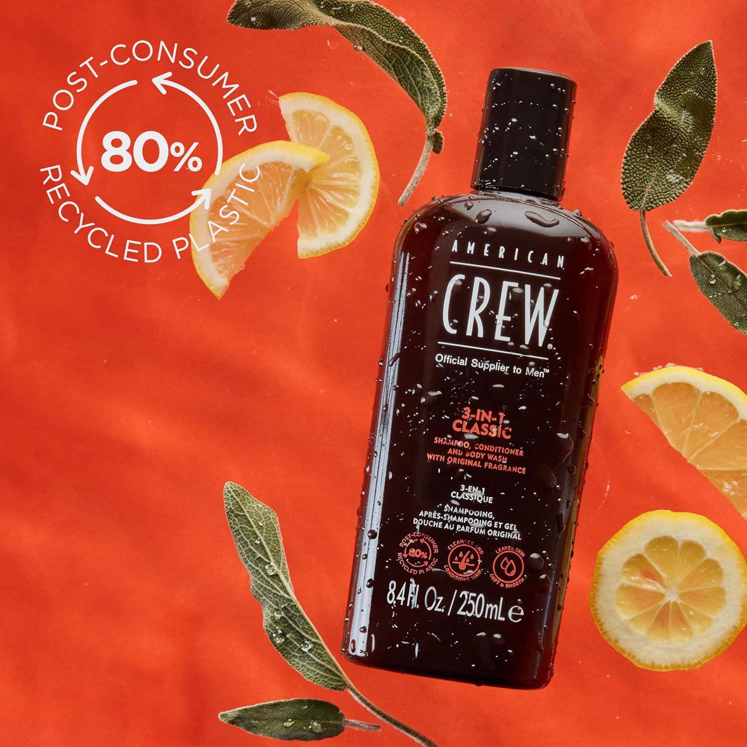 American Crew Shampoo, Conditioner & Body Wash For Men, 3-In-1, Tea Tree Scent, 33.8 Fl Oz : Beauty & Personal Care