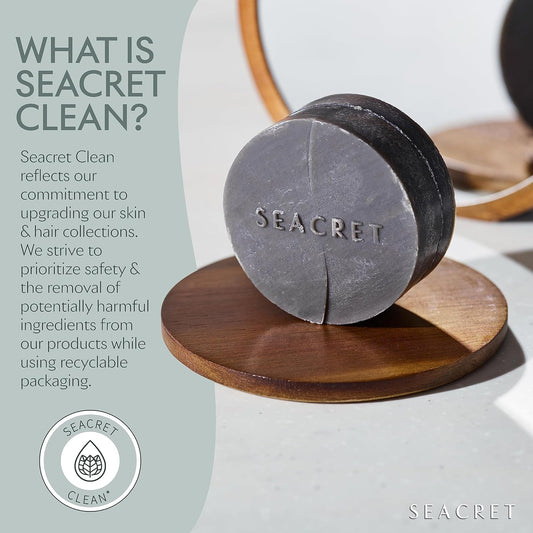 Seacret Dead Sea Mud Bar Soap - Black Soap Bar For Face And Body, All Natural Soap, Suitable For Normal To Oily Skin, Cruelty-Free, Sls Free, Paraben Free, Gluten Free, 4.4 Oz