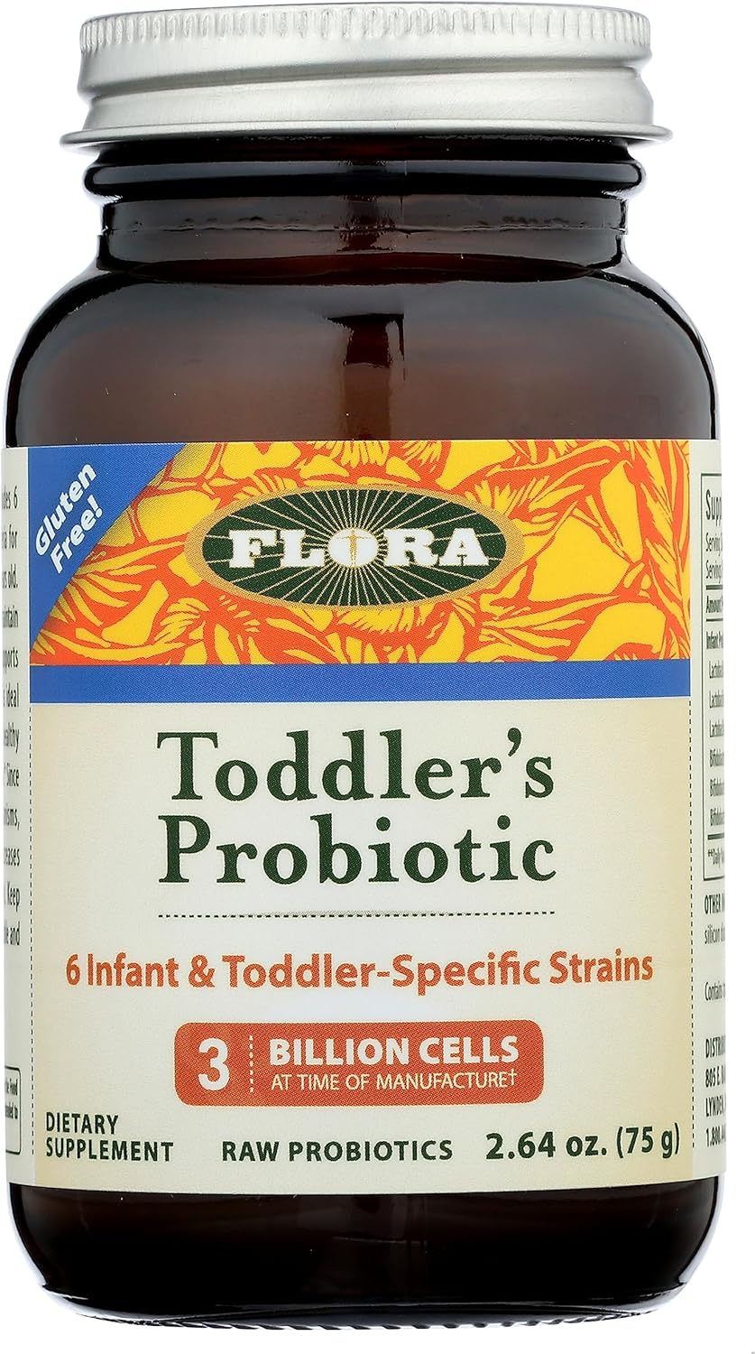 Flora - Toddler'S Probiotic - Supports Digestive Health - Daily Probiotic Powder For Children Ages 1–3 - Includes Bifidobacterium Infantis - Vegetarian & Gluten-Free - Keep Chilled - 2.64 Oz