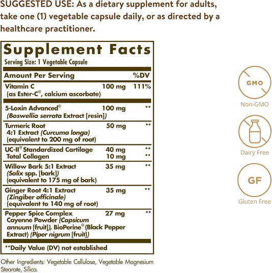 Solgar No. 7 - Joint Support And Comfort - 105 Vegetarian Capsules - Increased Mobility & Flexibility - Gluten-Free, Dairy-Free, Non-Gmo - 105 Count