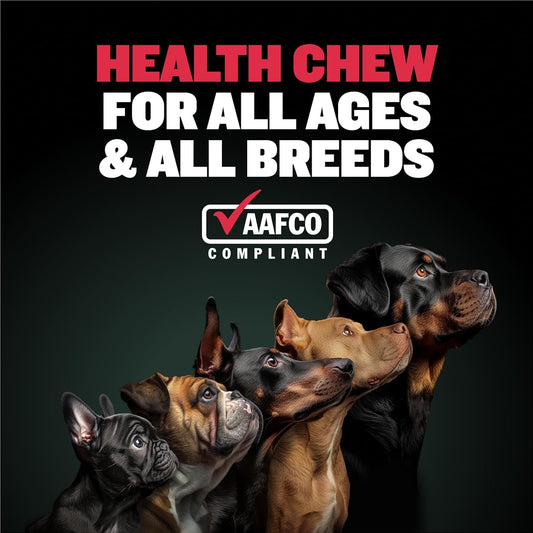 Bully Max 9-In-1 Total Health Dog Chews - Puppy & Adult Dog Multivitamin Treats - Omega 3 Vitamin Supplements For Immunity, Brain, Heart, Joint & Digestive Health For All Breeds - 75 Soft Chews/Bag