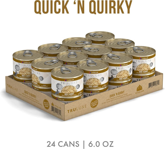 Weruva'S Truluxe Cat Food, Quick 'N Quirky With Chicken & Turkey In Gravy, 6Oz Can (Pack Of 24), Brown