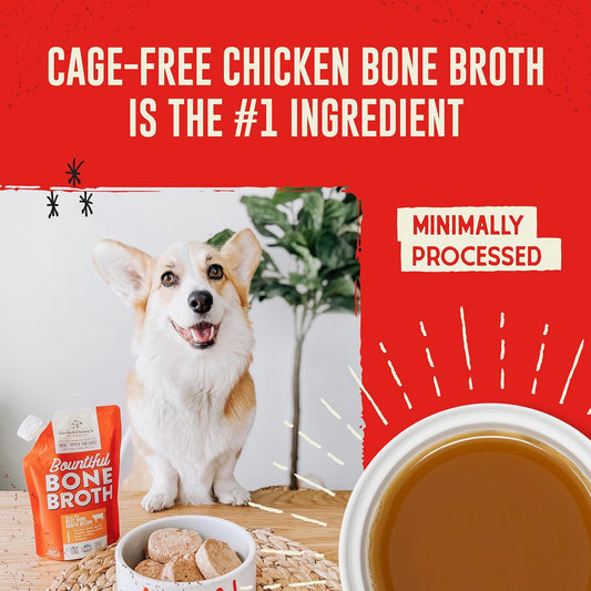 Stella & Chewy'S Bountiful Bone Broth Cage-Free Chicken Recipe Meal Topper For Dogs, 16 Oz. Resealable Pouch