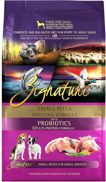 Zignature Zssential Limited Ingredient Formula Dry Dog Food Small Bites Dry Dog Food 4Lb