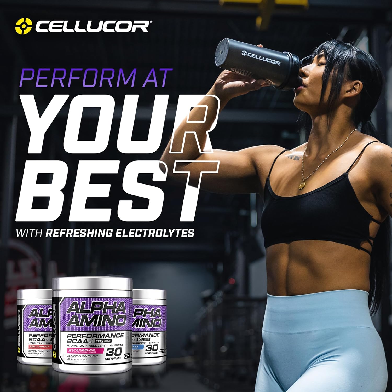 Cellucor Alpha Amino EAA & BCAA Powder | Branched Chain Essential Amino Acids + Electrolytes | Icy Blue Razz | 30 Servings : Health & Household
