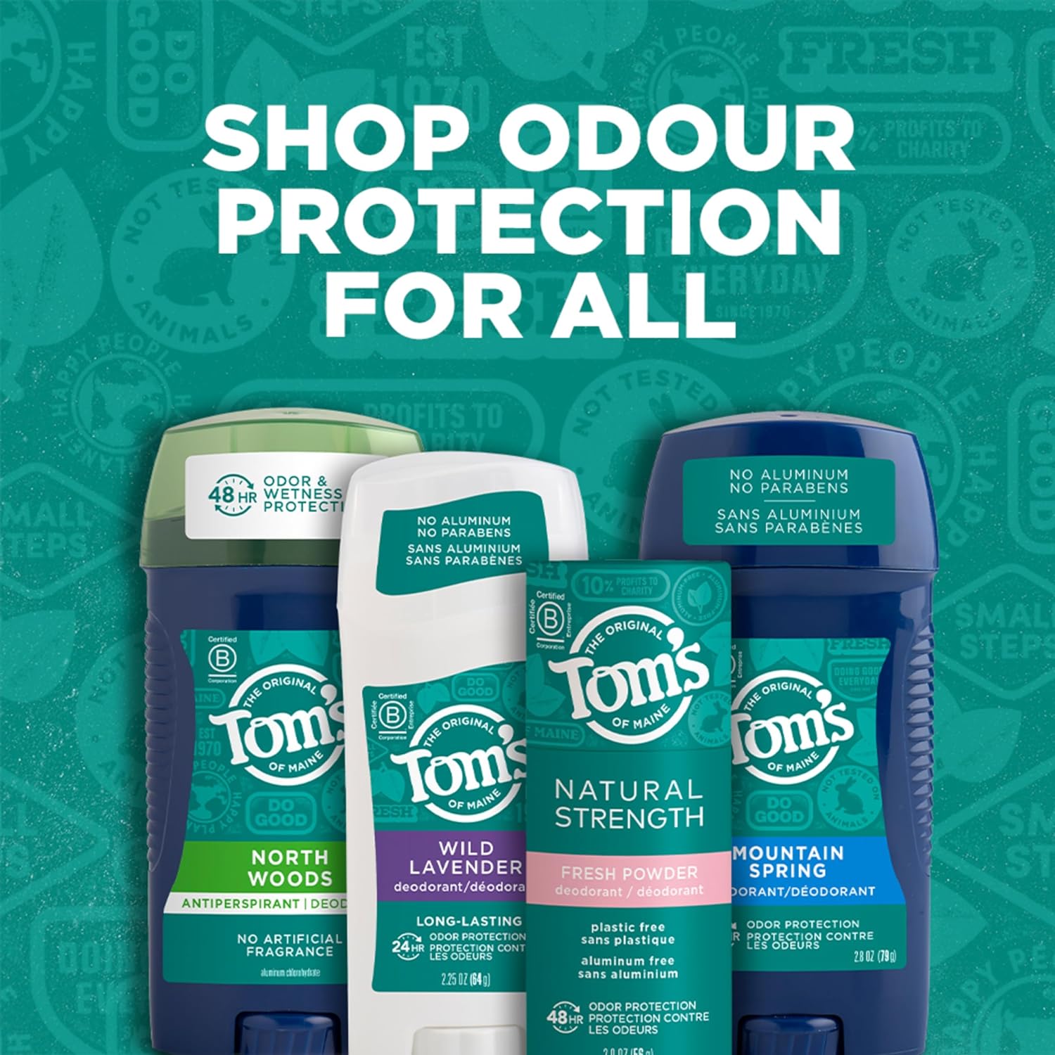 Tom's of Maine Antiperspirant Deodorant for Men, North Woods, 2.8 oz, Pack of 3 (Packaging May Vary) : Beauty & Personal Care
