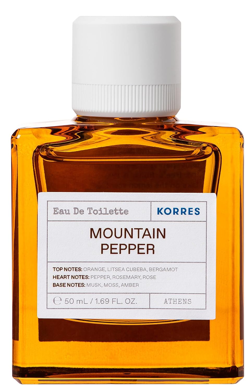 Korres Mountain Pepper Eau De Toilette Spray, Cedar Citrus With Orange Litsea Cubeba Bergamot, Pepper Rosemary Rose Heart, Musk Moss Amber Base, Woody Fougere Aroma For Women & Men, 1.69 Fl Oz