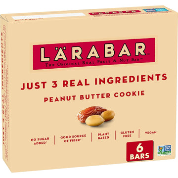 Larabar Peanut Butter Cookie, Gluten Free Vegan Fruit & Nut Bars, 6 Ct