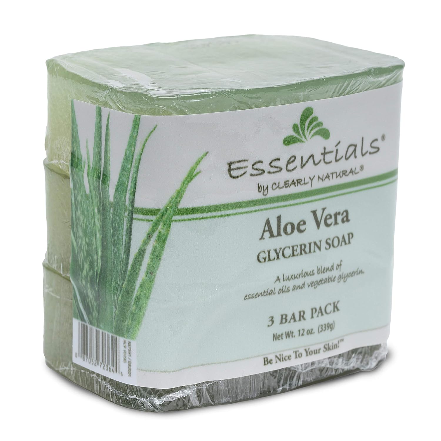 Clearly Natural Glycerine Bar Soap, Aloe Vera, 12 Oz, 3 Count : Bath Soaps : Beauty & Personal Care