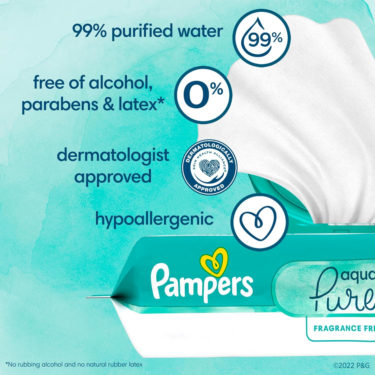 Pampers Pure Protection Disposable Baby Diapers Size 1, 198 Count With Aqua Pure Baby Wipes, 6X Pop-Top Packs (336 Count)