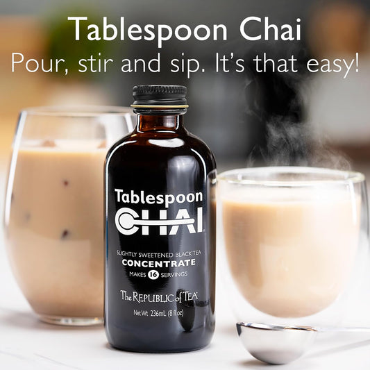 The Republic Of Tea – Tablespoon Chai, Black Tea Chai Concentrate, 8 Fl Oz -16 Servings