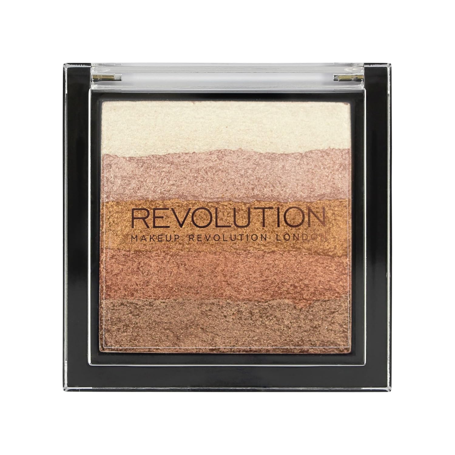 Makeup Revolution Vivid Shimmer Brick Bronzer Highlighter, Bronze Kiss