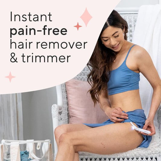 Finishing Touch Flawless Bikini Shaver And Trimmer Hair Remover For Women, Dry Use Electric Razor, Personal Groomer For Intimate Ladies Shaving, No Bump, Smooth Shave