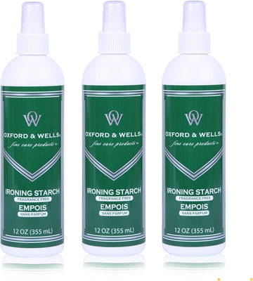 Oxford & Wells 12-Ounce Premium Ironing Non-Aerosol Spray Starch, Pack of 3