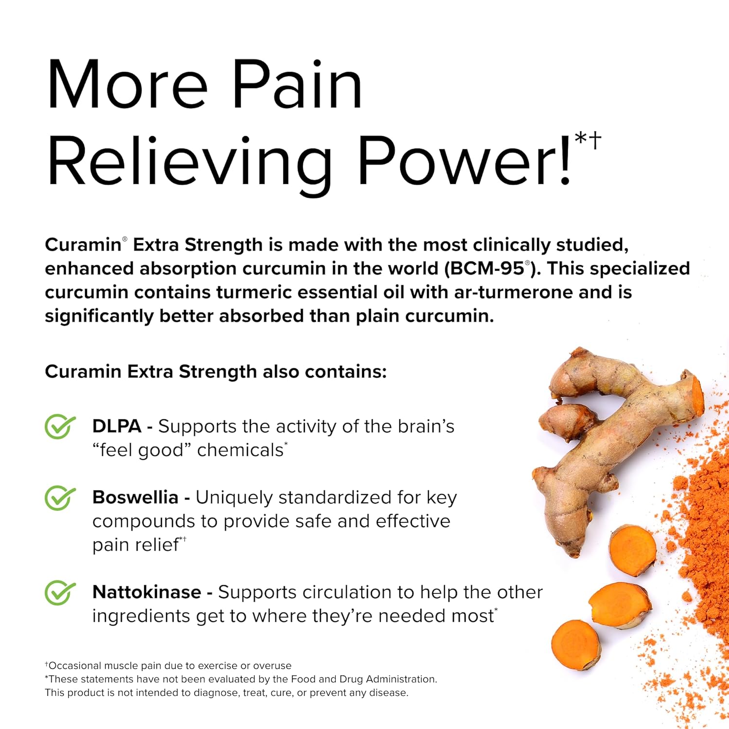 Terry Naturally Curamin Extra Strength - 60 Tablets - Non-Addictive Pain Relief Supplement with Curcumin from Turmeric, Boswellia & DLPA - Non-GMO, Vegan, Gluten Free - 20 Servings : Health & Household