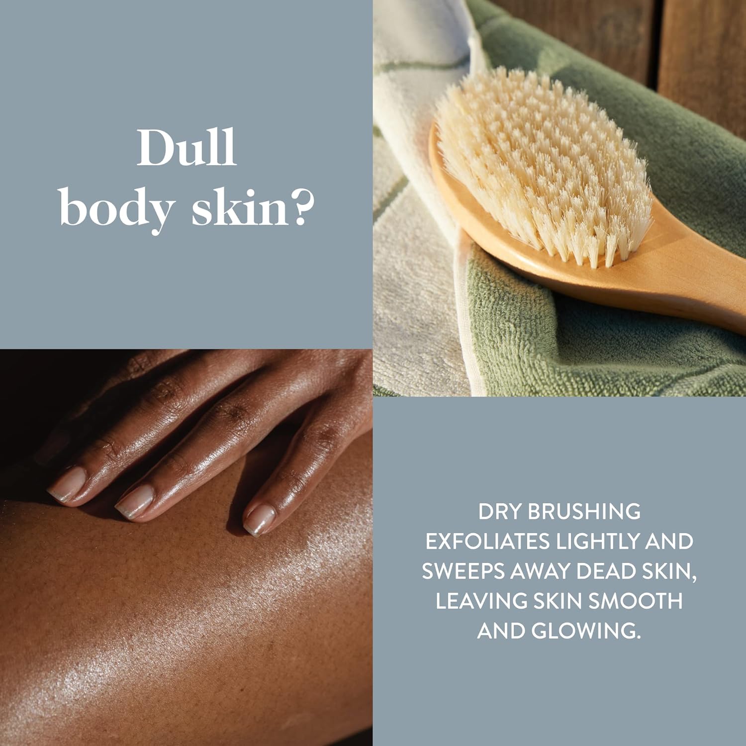 Goop Beauty Dry Brush & Body Oil Bundle | Exfoliating & Detoxifying Dry Brush To Sweep Away Dead Skin Cells | 4 Fl Oz Fast-Absorbing Hydrating Body Oil To Moisturize Dry Skin | Silicone & Paraben Free : Beauty & Personal Care