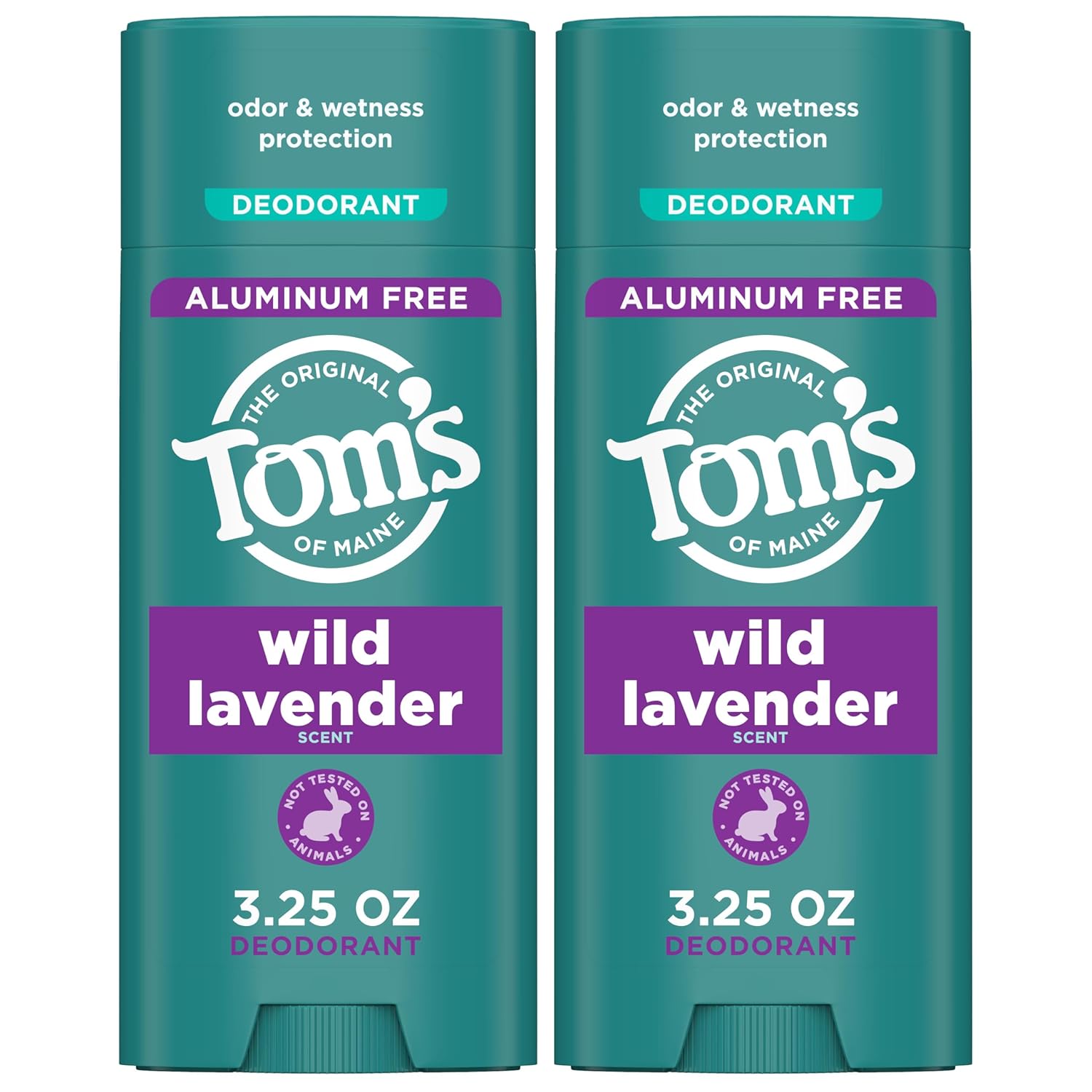 Tom’S Of Maine Wild Lavender Aluminum Free Natural Deodorant For Women And Men, 3.25 Oz, 2-Pack