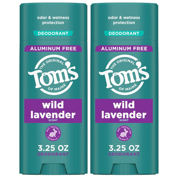 Tom’S Of Maine Wild Lavender Aluminum Free Natural Deodorant For Women And Men, 3.25 Oz, 2-Pack