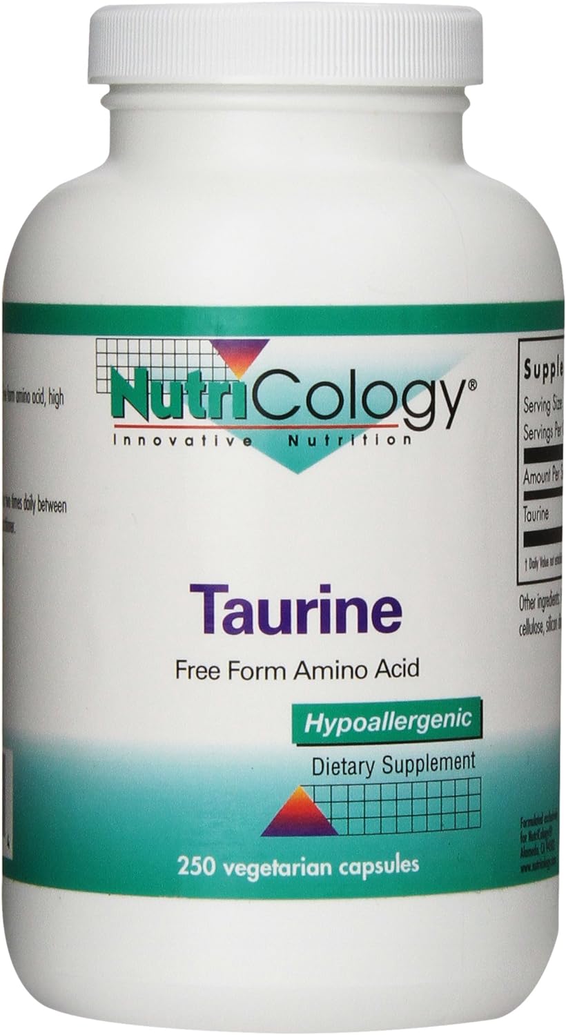 Nutricology Taurine, 1000 Mg, Vegicaps, 250-Count