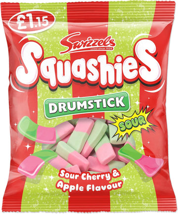 Swizzels Squashies Sweets - Sour Apple And Cherry Flavour (Price Marked) Single Pack 120G