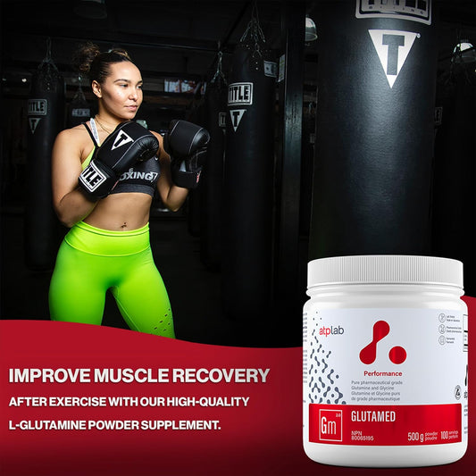 Atp Lab | Glutamed 500G | Pure Pharmaceutical-Grade Glutamine And Glycine. The Best Combination Of Glutamine And Glycine