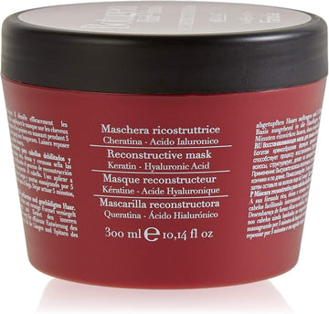 Fanola Restructuring Mask, Hair Mask Treatment Filled With Hyaluronic Acid And Keratin To Restore Body, Volume And Shine, 1000