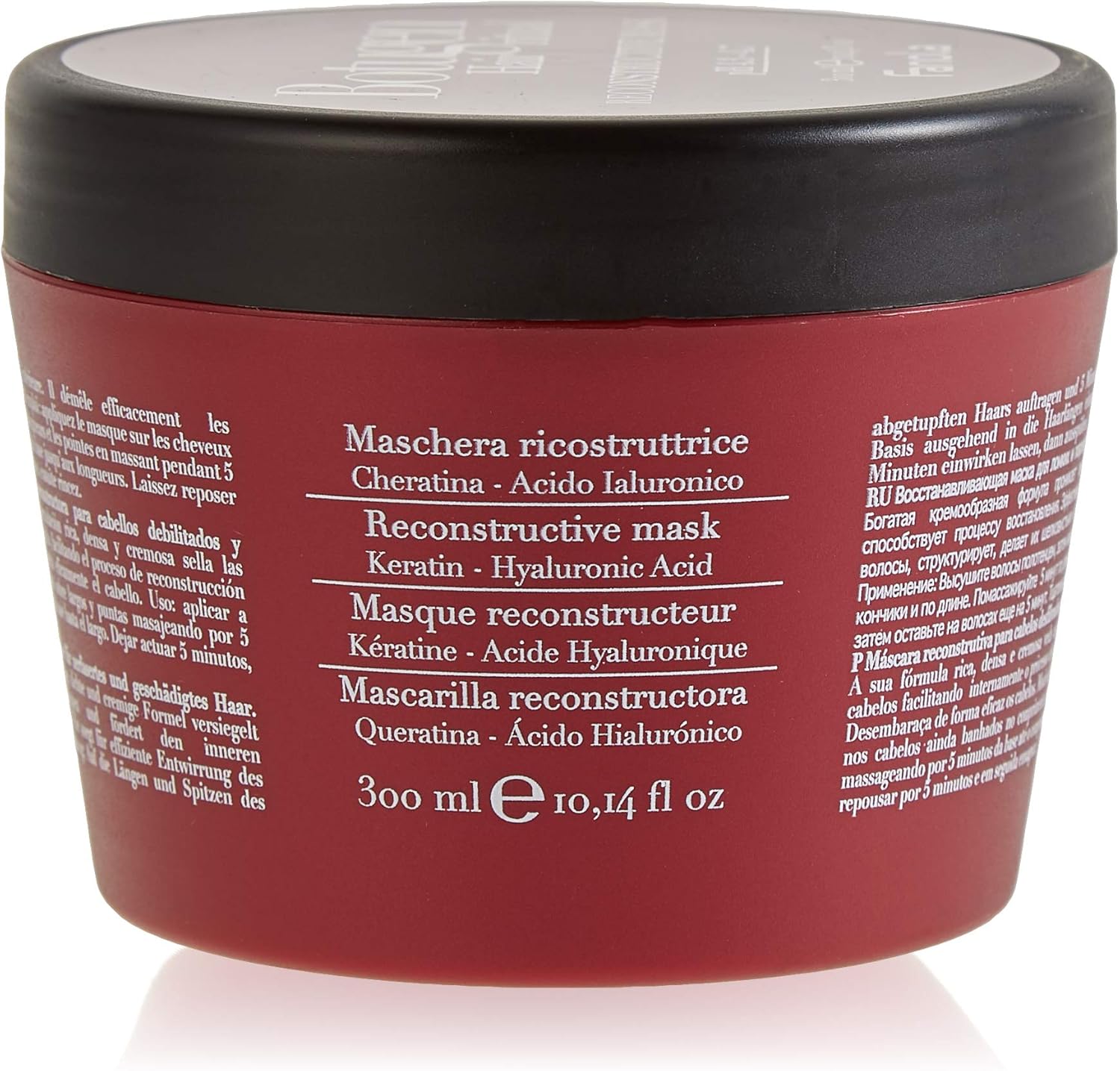 Fanola Restructuring Mask, Hair Mask Treatment Filled With Hyaluronic Acid And Keratin To Restore Body, Volume And Shine, 300