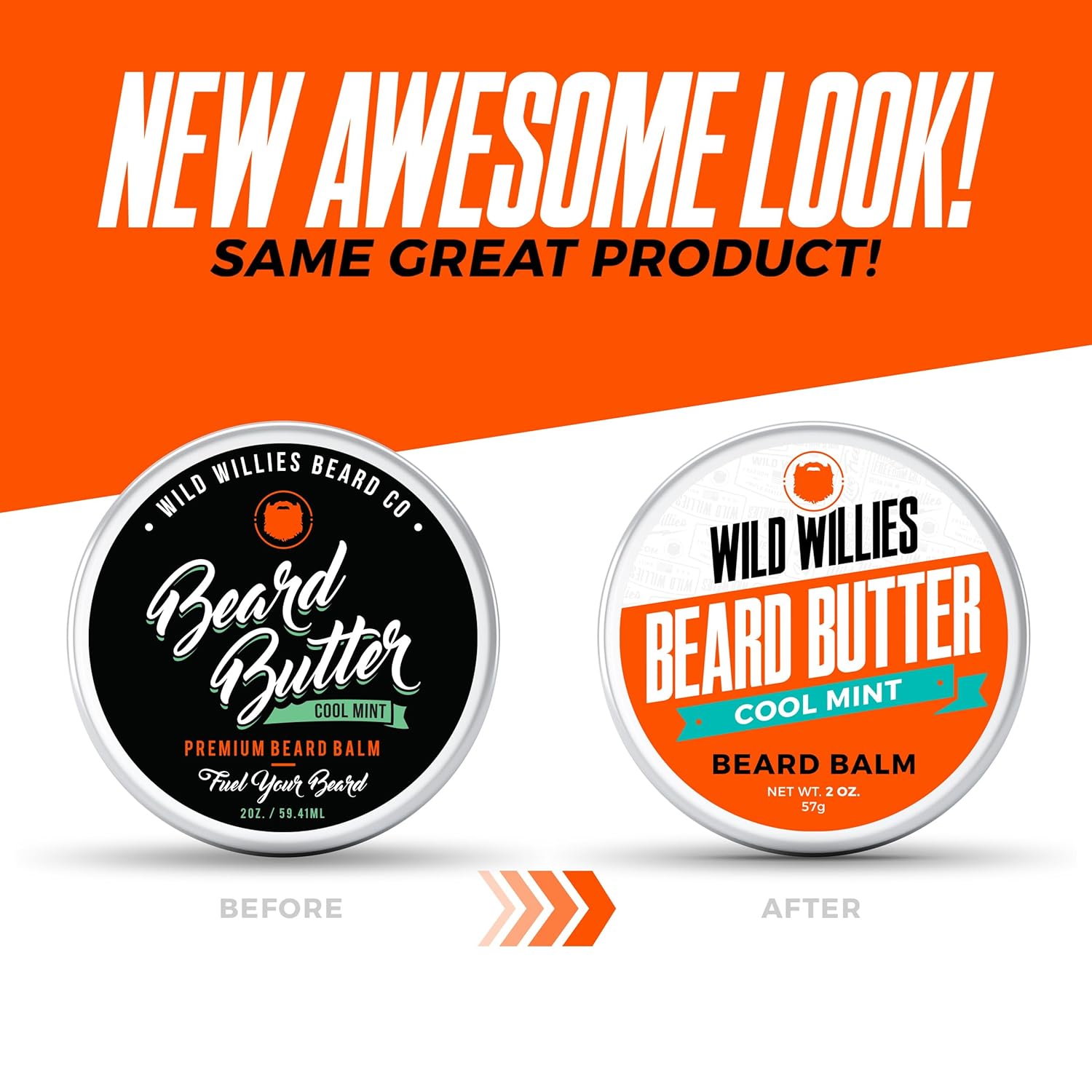 Wild Willies Premium Beard Balm Leave-In Conditioner Natural, Organic Ingredients Promote Fast Beard Growth, Removes Itch & Dandruff - Beard Butter Restores Moisture - 2Qty 2 Oz, Cool Mint Scent : Beauty & Personal Care