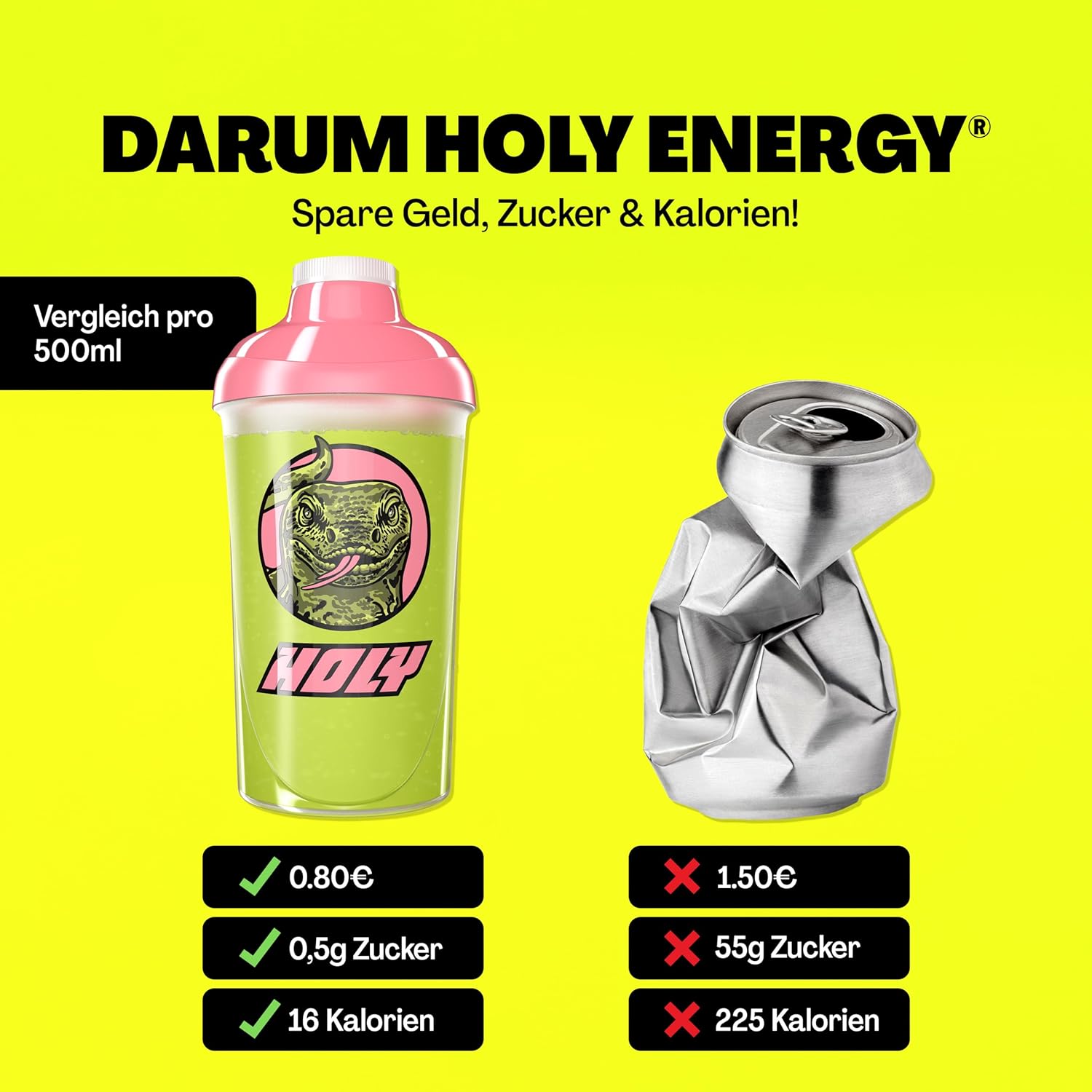 Holy Energy Gaming Booster 10Er Tasting Box “Peach Panther” With Peach Flavour Powder | 10 Portions With Newcaff & Green Tea Extract | Focus Drink | Vegan With 100% Natural Fruit Flavours