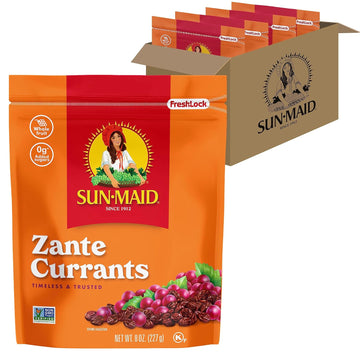 Sun-Maid California Sun-Dried Zante Currants - (4 Pack) 8 oz Resealable Bag - Dried Fruit Snack for Lunches and Snacks
