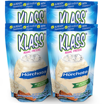 Drink Mix Aguas Frescas | Klass Horchata | Flavors From Natural Sources, No Artificial Flavors, With Vitamin C (Makes 7 To 9 Quarts) 14.1 Oz Family Pack (4-Pack)