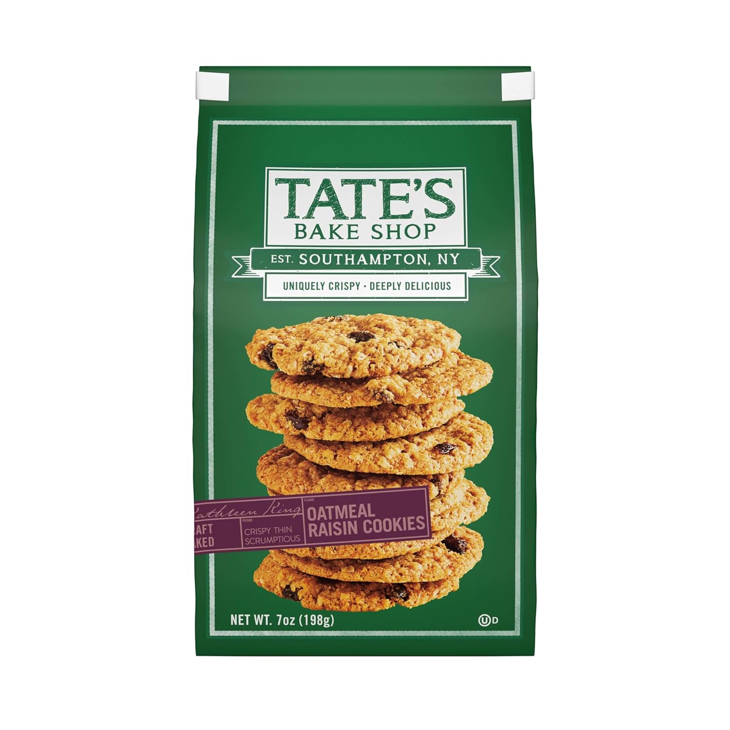 Tate'S Bake Shop Oatmeal Raisin Cookies, 7 Oz