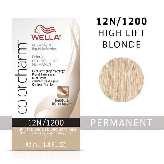 Wella Professionals Invigo Brilliance Color Protection Shampoo & Conditioner, For Fine Hair + Wella Colorcharm Permanent Liquid Hair Color For Gray Coverage, 12N Blonde